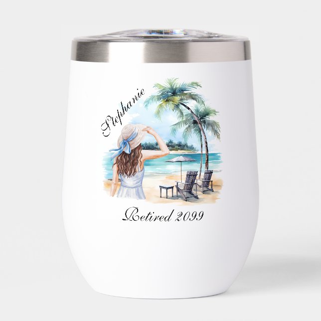 La acuarela temática de la playa de retiro de las  (Frente)