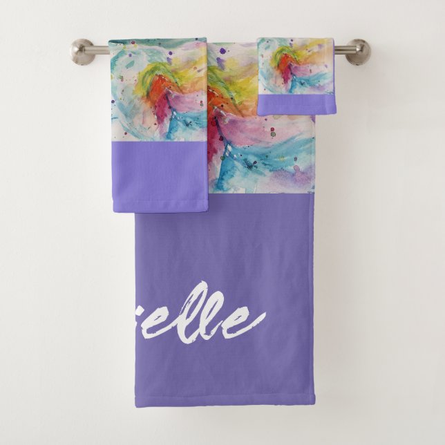 La acuarela unicornio arcoiris tus sueños Chicas (In situ)