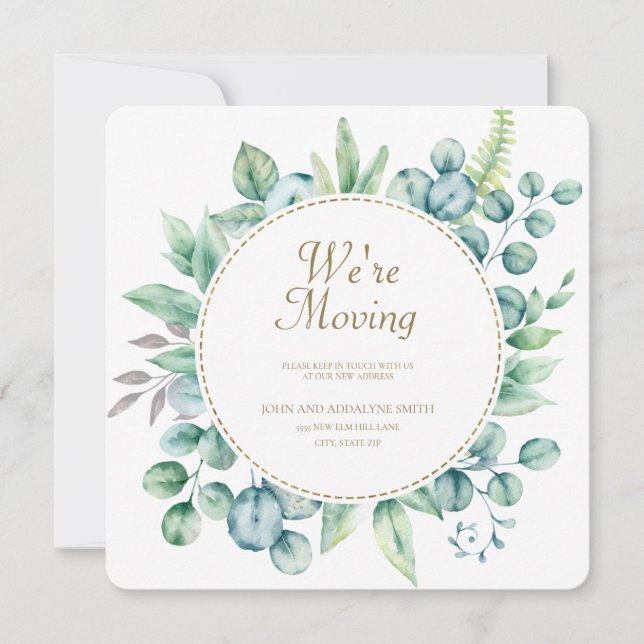 La acuarela verde Eucalyptus deja la dirección de  (Anverso)