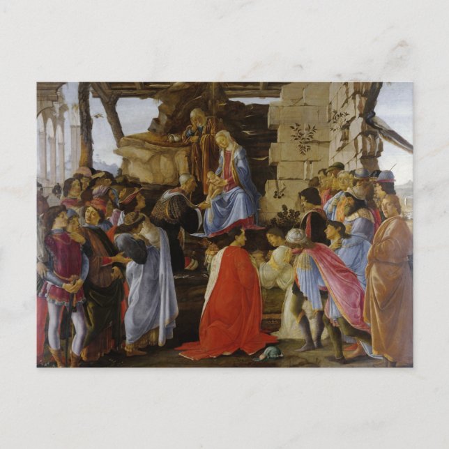 La admiración del Magi por la postal Botticelli (Anverso)