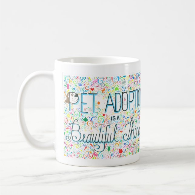La adopción del mascota es una taza hermosa de la (Izquierda)