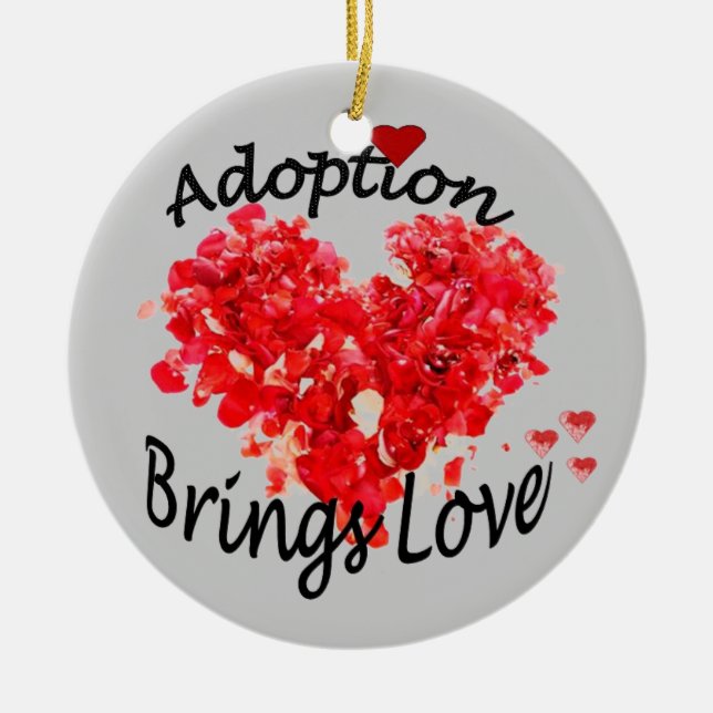 La adopción TRAE el ornamento del AMOR (Frente)