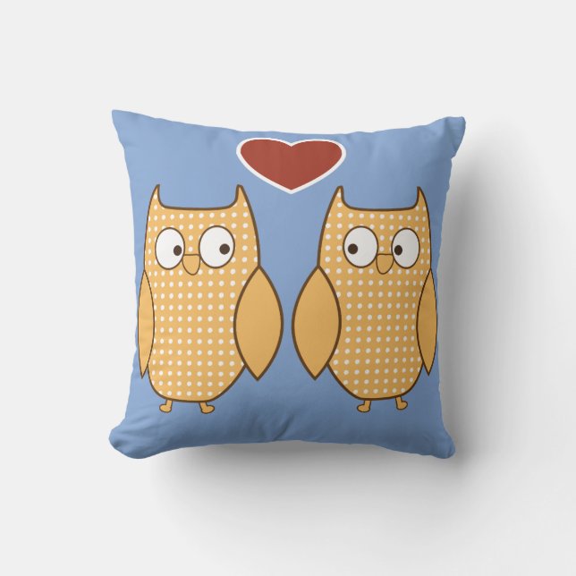 La adorable almohada del corazón de búho de los ni (Anverso)