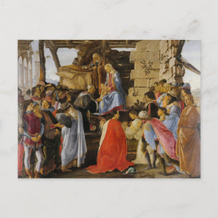 La Adoración de los Magos por Botticelli Tarjeta P