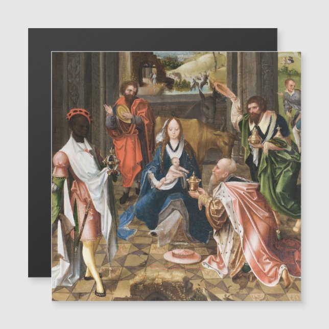 La adoración del feriado Magi-Jesus (Anverso/Reverso)
