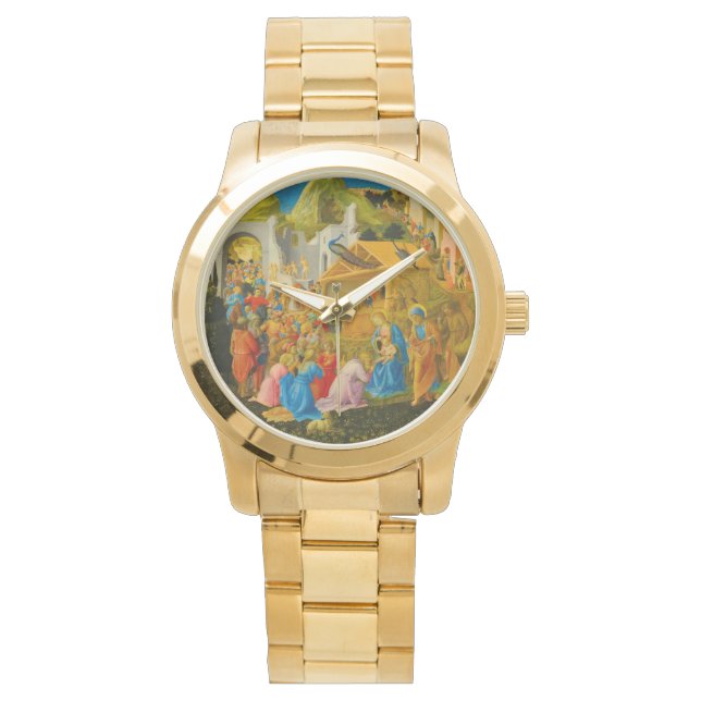 La adoración del reloj de la Natividad Magi (Anverso)