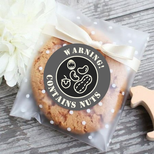 La advertencia contiene nueces etiqueta de aliment (Subido por el creador)