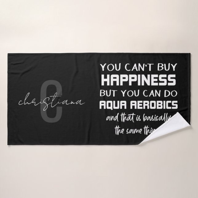 La aeróbica de Aqua personalizada es divertida (Toalla de baño)