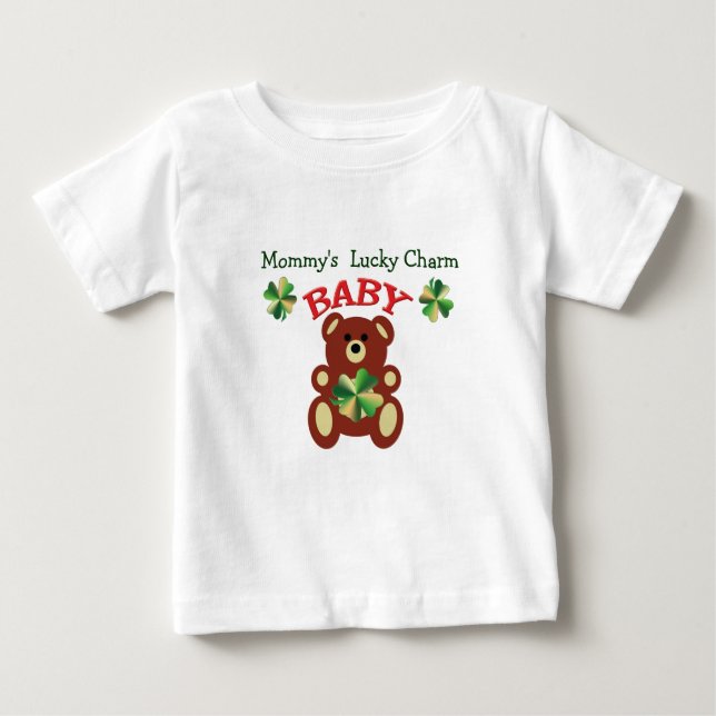 La afortunada camiseta del bebé Charm de mamá (Anverso)