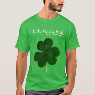 La afortunada camiseta verde Shamrock del Día de S