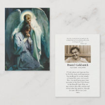 La agonía en la tarjeta de oración del funeral del