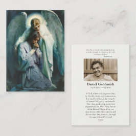 La agonía en la tarjeta de oración del funeral del