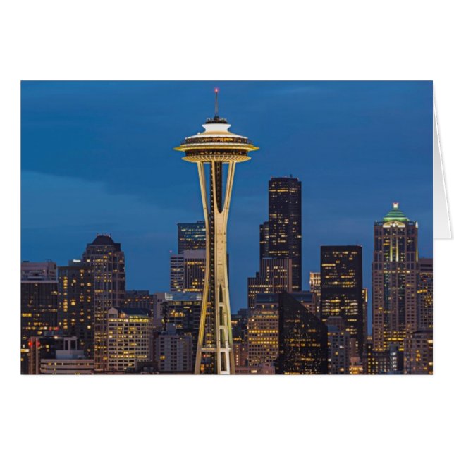 La aguja espacial y el centro de Seattle (Anverso (Horizontal))