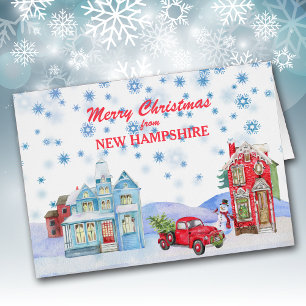 La aldea de Snowy de la tarjeta de Navidades de Ne
