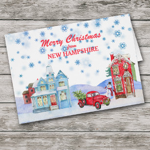 La aldea de Snowy de la tarjeta de Navidades de Ne