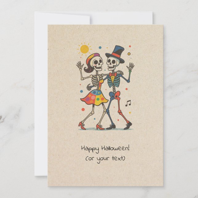 La alegre tarjeta de halloween del fin del mundo (Anverso)