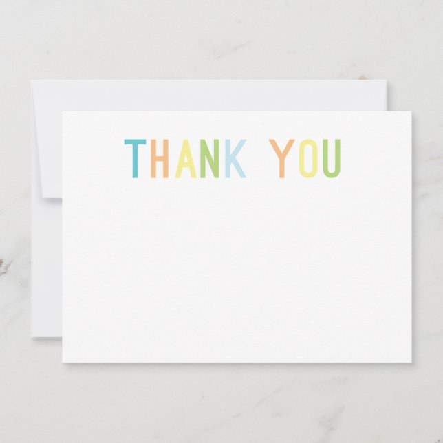 La alegría colorida le agradece las tarjetas (Anverso)