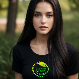 La alegría de la camiseta femenina vegana
