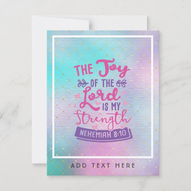 La Alegría Del Señor Es Mi Fuerza Personalizada (Anverso)