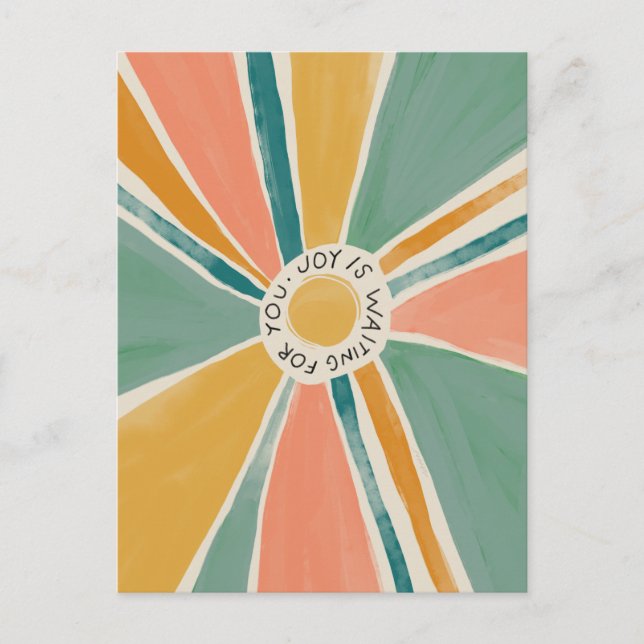 La alegría te está esperando - postal inspiradora (Anverso)