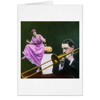 La aleta del trombone de los juegos del hombre