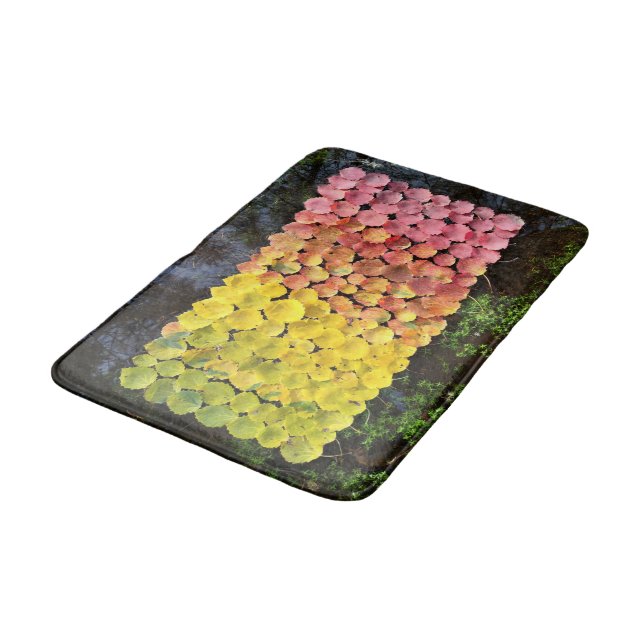 La alfombra de baño de otoño deja naturaleza fores (Angular)