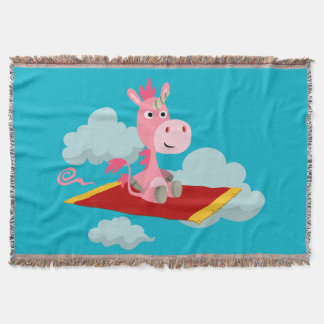 La alfombra mágica de unicornio lanza una manta a