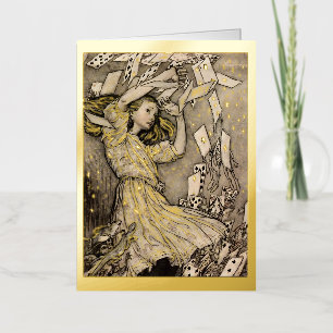 La Alice en Wonderland Navidad de Rackham en Oro