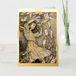 La Alice en Wonderland Navidad de Rackham en Oro