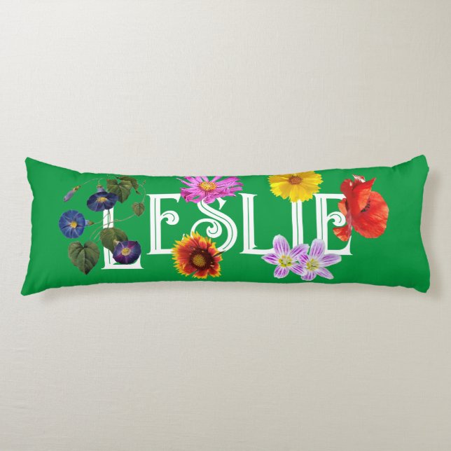 La almohada corporal de Leslie 'Wildflowers' (Anverso)