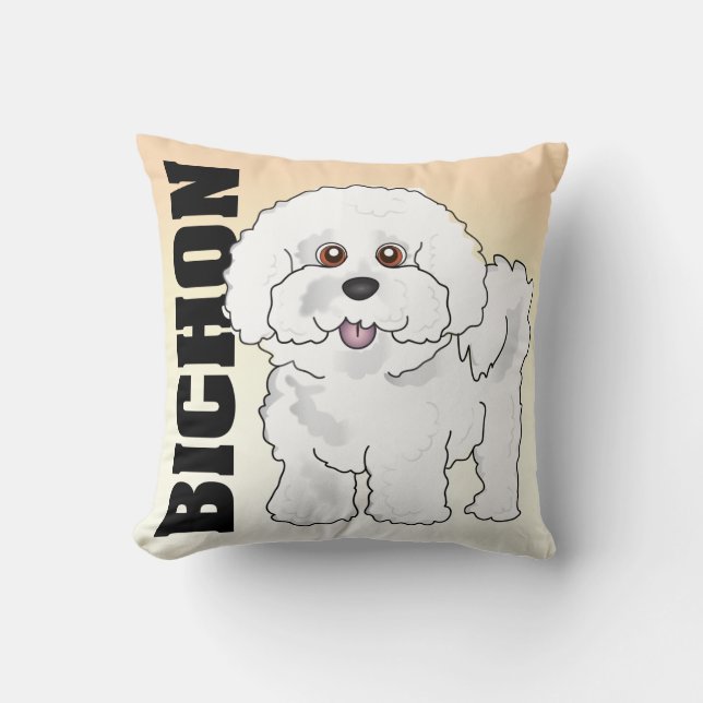 La almohada de Bichon Frise (Anverso)