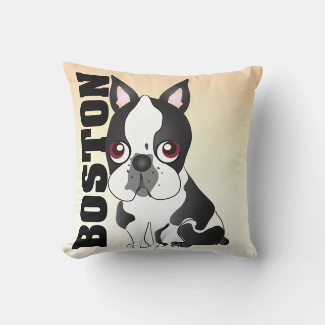 La almohada de Boston Terrier (Anverso)