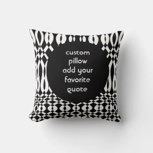 la almohada de encargo añade su blanco y negro