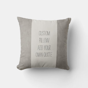 la almohada de encargo añade su propia cita en
