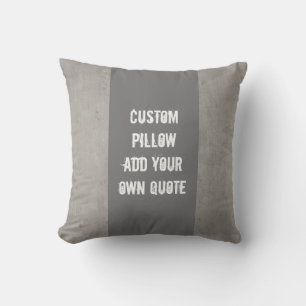 la almohada de encargo añade su propia cita en