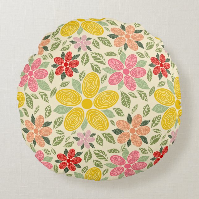 La almohada decorativa Swirl Garden (Anverso)