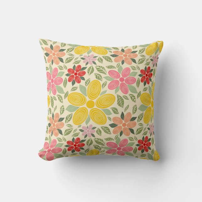La almohada decorativa Swirl Garden (Anverso)