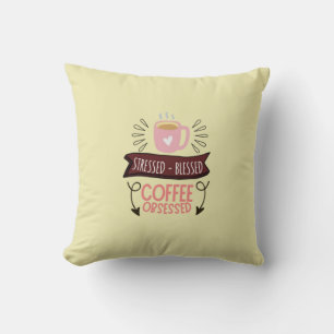 La almohada del acogedor Coffee Lover - Rústico Ca