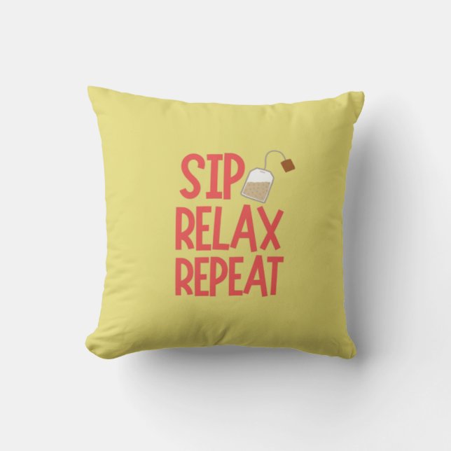 La almohada del acogedor Tea Lover - Elegante rega (Anverso)