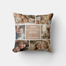 La almohada del Día de la Madre del collage de fot