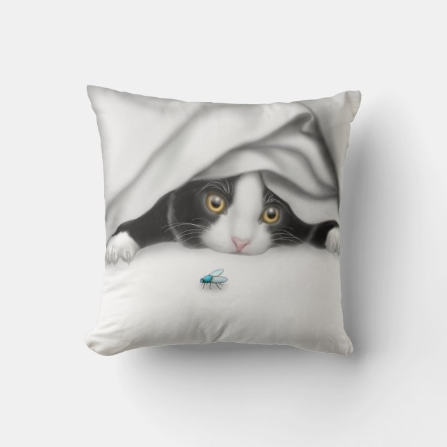 La almohada del gatito del cazador del insecto (Anverso)