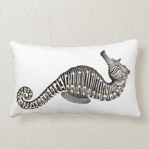 La almohada del Lumbar del Seahorse de la cebra