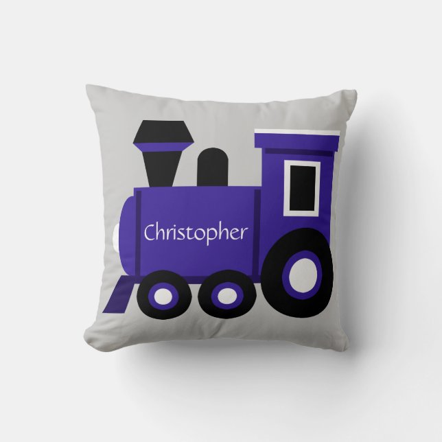La almohada del muchacho lindo, tren azul con (Anverso)