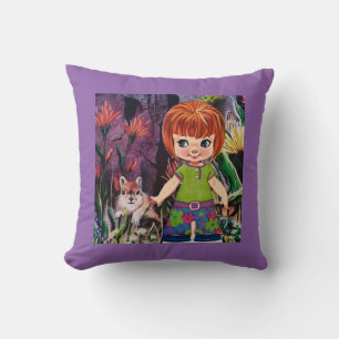 La almohada del pequeño Chica del pelo rojo