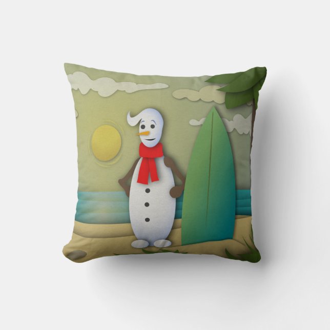 La almohada del Snowman en verano (Anverso)