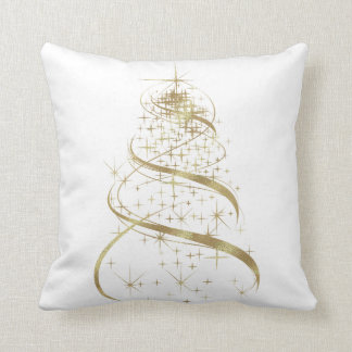 La almohada dorada del árbol de Navidad
