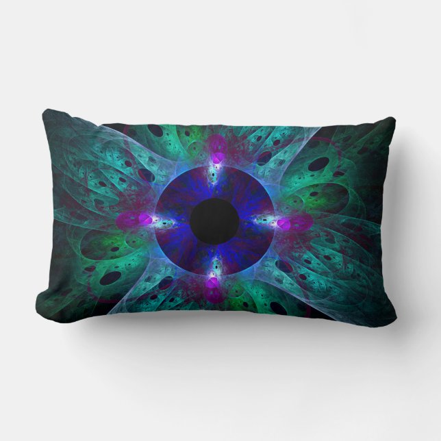 La Almohada Lumbar de Arte Abstracto El Ojo (Anverso)