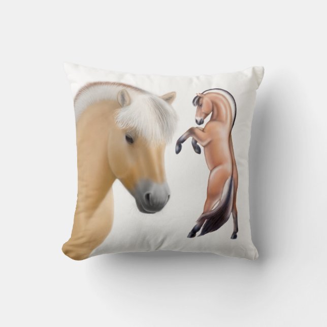 La almohada noruega del caballo del fiordo (Anverso)