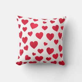 La almohada roja y blanca del el día de San
