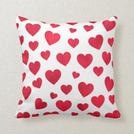 La almohada roja y blanca del el día de San